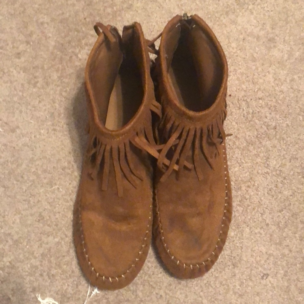 Frayed Ankle Boots